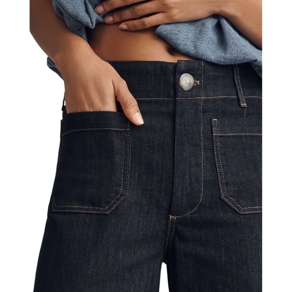 Maeve The Colette Crop Wide Leg Jeans Dark Denim Size 29 EUC - Picture 10 of 11